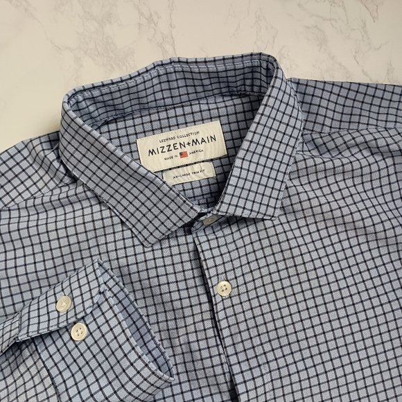 Mizzen+Main Other - MIZZEN+MAIN Leeward Collection Mens‎ L Blue Striped Button Down Shirt
